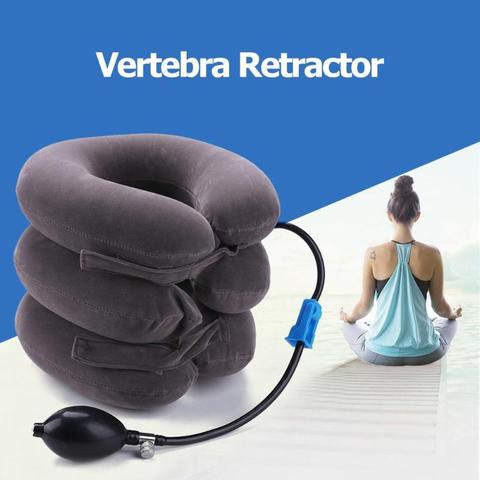 Air fill Neck Brace Support Pillow Pain Relax Traction Device