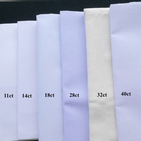 Aida cloth 14ct 18ct 28ct 40ct cross stitch fabric canvas small grid white DIY handcraft supplies stitching embroidery craft ► Photo 1/6