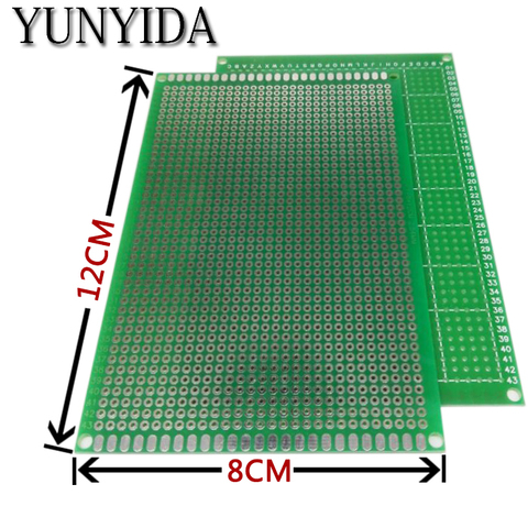 98-20 free shipping 2pcs 8x12cm  single Side Prototype PCB Universal Printed Circuit Board ► Photo 1/1