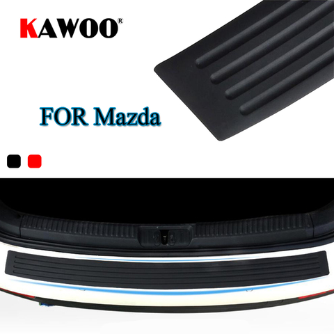KAWOO For Mazda 2 3 5 6 8 CX-7 CX-9 MX-5 CX-5 323 629 MPV Rubber Rear Guard Bumper Protect Trim Cover Sill Mat Pad Car Styling ► Photo 1/6
