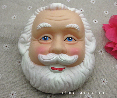 2-6pcs Mini Santa Claus accessories Mask Christmas decorations Plastic Santa Face Diy craft ornament wholesale 6 sizes ► Photo 1/5