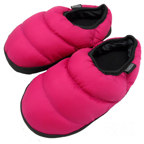 Candy-colored Home Down Shoes Home Couple Cotton Slippers Thick Bottom Bag With Cute Indoor Floor Drag Men And Women Shoes ► Photo 1/6