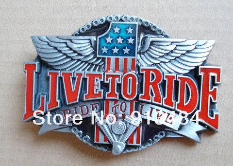 LIve To Ride Eagle With Bikers Belt Buckle suitable for 4cm wideth belt with continous stock ► Photo 1/5