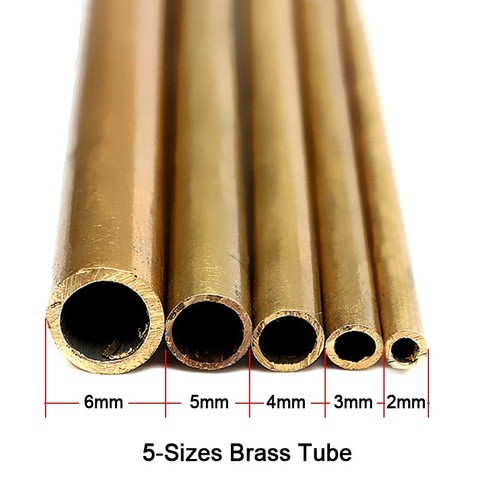 1pcs Hard Brass Tube 2mm-6mm Pipe For Engineering Model Building&Craft Uses Making Tool Brass Tube Connector Round Cutting Tool ► Photo 1/6