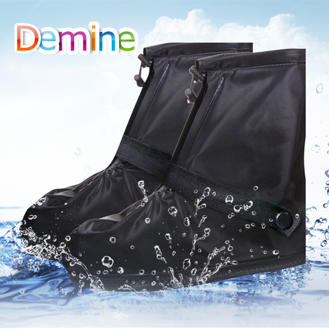 Demine Waterproof Shoes Cover Outdoor Sport Non-slip Reusable Rain Shoes with Internal Water Resistant Layer Ankle Boots Covers ► Photo 1/6