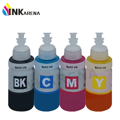 4 Color Dye Based Refill Ink Kit for Epson L100 L110 L120 L132 L210 L222 L300 L312 L355 L350 L362 L366 L550 L555 Printer Eco Ink ► Photo 1/6