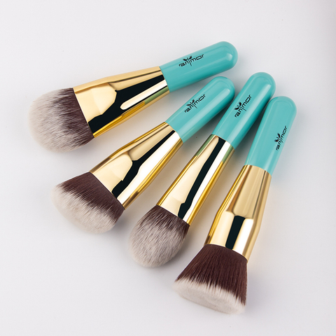 Anmor High Quality 4 pcs Makeup Brushes Synthetic Hair Make Up Brush Foundation Powder Makeup Brush Set Travel Cosmetic Tool Kit ► Photo 1/5