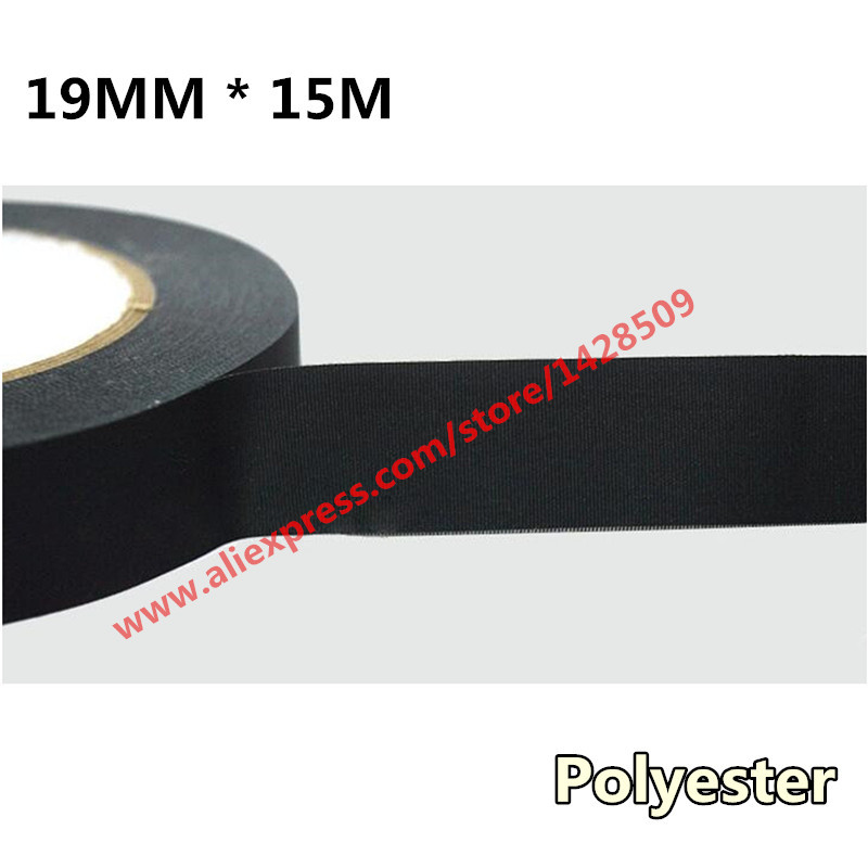 19mmx15M Super Strong Adhesive Fabric Tape Cable Wiring Harness Car Auto Tape 