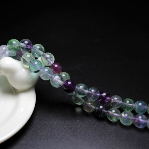 Wholesale Color Fluorite Round 100% Natural Stone Beads For Jewelry Making For Beadworke DIY Bracelet 4/ 6/8/10 /12mm Strand15' ► Photo 1/4