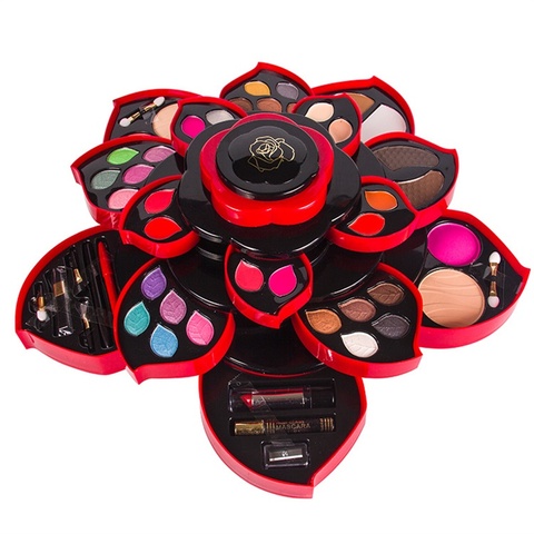 2022 New Flower Eye Shadow Plate Big Size Plum Blossom Rotating Eye Shadow Box Cosmetic Case Makeup Palette Makeup Tools ► Photo 1/5