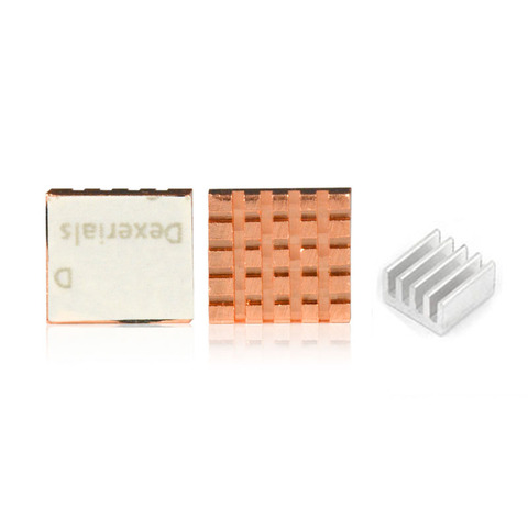 Premium 3pcs CPU RAM LAN Copper Heatsink Cooler Pad Kit for Raspberry Pi 3,Pi 2,Pi Model B+, Raspberry Pi A A+  Radiator Cooling ► Photo 1/1