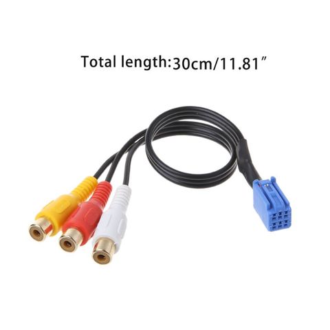 2022 New 1 Pc Vehicle Car 3RCA Cable Adapter For Toyota DVD Navigation Headunit 6Pin Blue AV Port 3040 Auto Car Accessories ► Photo 1/5