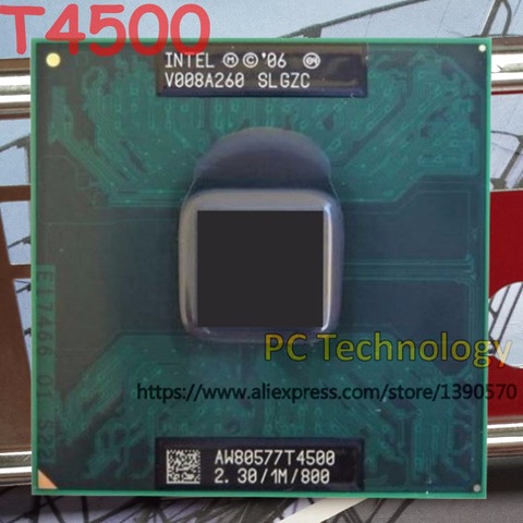  Original Intel Pentium CPU T4500  (1M Cache, 2.30GHz, 800MHz FSB) 35W PGA478 laptop processor free shipping ► Photo 1/1