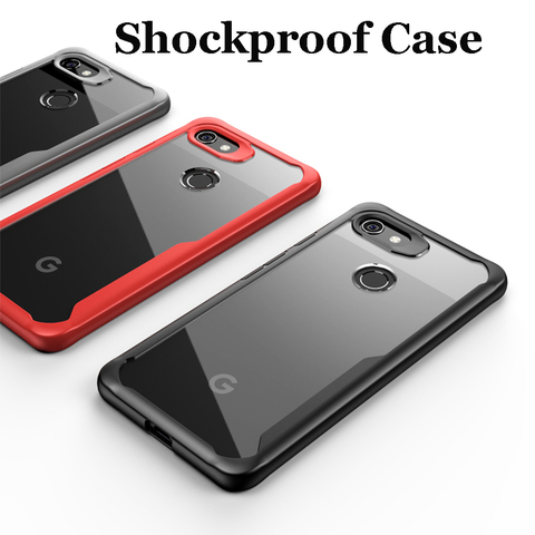 Shockproof Armor Case for Google Pixel 5 Case 4A 5G 3A 3 4 Transparent Cover for Pixel 2 XL Luxury Silicone Hard  Acrylic Back ► Photo 1/6