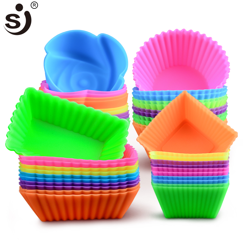 12pcs Mini Silicone Cup Cake Pan Mold Muffin Cupcake Form to Bake Kitchen Latest 