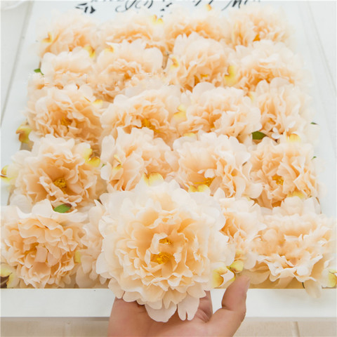 5pcs Large Peony Flower Head Silk Artificial Flower For Wedding Party Home Decoration DIY Craft Flower 13cm ► Photo 1/6