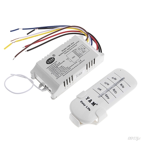 220V 1/2/3/4 Ways Wireless ON/OFF Lamp Remote Control Switch Receiver Transmitter  New   qiang ► Photo 1/6