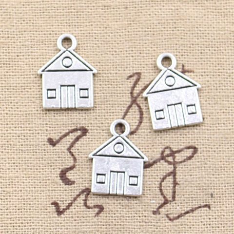 30pcs Charms Cabin House Building 16x12mm Antique Bronze Silver Color Plated Pendants Making DIY Handmade Tibetan Jewelry ► Photo 1/1