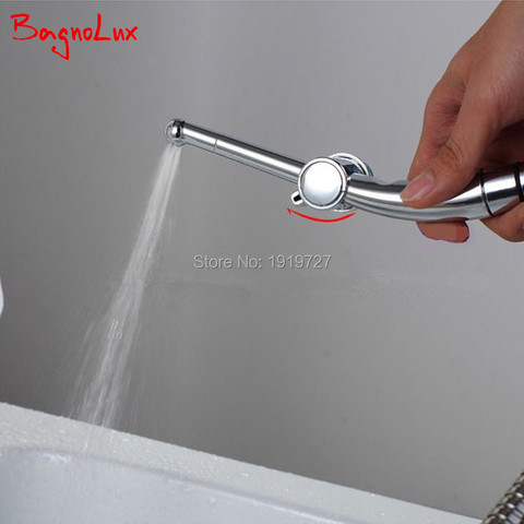 Bagnolux High Quality Bidet Toilet Sprayer Small Hand Bathroom Shower Chromium Shattaf Portable Toilet Hand Bidet Spray ► Photo 1/6