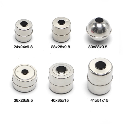 1pc Floater Magnetic Stainless Steel Float Ball Switch for Water Level Float 24mm 28mm 9.5mm ► Photo 1/6