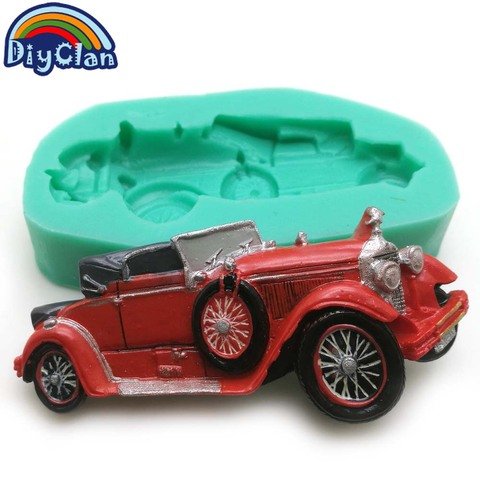New 10 style Vintage car silicone fondant molds cake decorating tools for chocolate polymer clay sugarcraft mould baking tools ► Photo 1/6