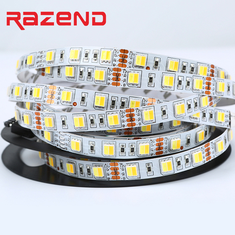 Dual white CCT Color Temperature LED Strip 5050 DC12V 5m One Chip with Warm White & Cold White,60LED/m ► Photo 1/6