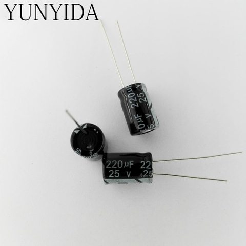 220UF 25V 8x10 electrolytic capacitor  50PCS ► Photo 1/1