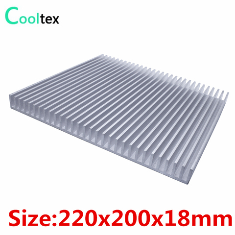 High power 220x200x18mm radiator Aluminum heatsink heat sink for LED Electronic Power Amplifier integrated circuit cooling ► Photo 1/3