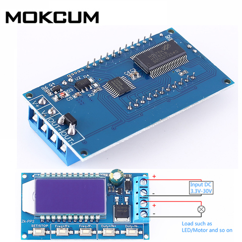 8A 1-Channel 1Hz-150KHz Dual Mode LCD PWM Pulse Frequency Duty Cycle Module Signal Generator Driver Module for Motor Lamp ► Photo 1/6