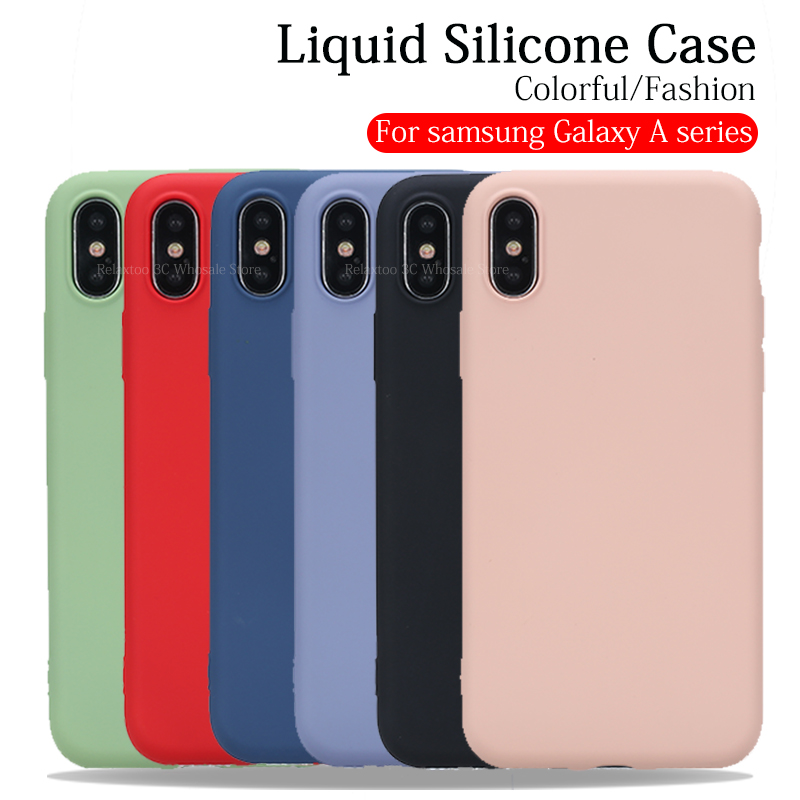 liquid Silicone Cases for Samsung A40 A50 Case Cover Soft Phone Coque on  for Samsung Galaxy A30 A70 A10 funda sumsung a 50 40 30 - Price history &  Review | AliExpress