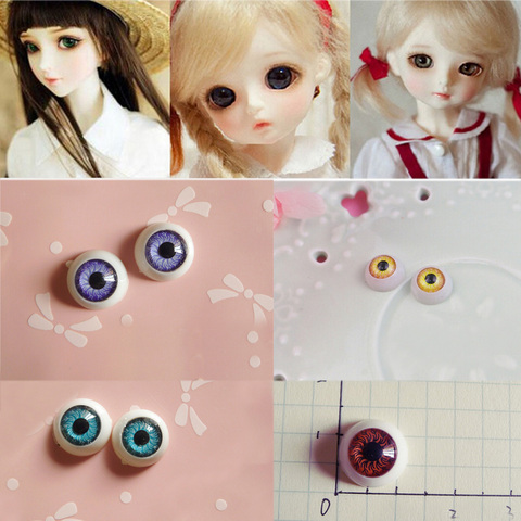 1 Pairs Dia 12mm Doll Eyeballs Half Round Acrylic Eyes for DIY Doll Bear Crafts Dolls Accessories 5 Colors ► Photo 1/6