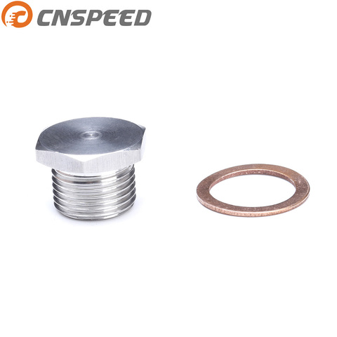 CNSPEED 304 Stainless Steel O2 Oxygen Sensor Plug M18 X 1.5 Thread Fit For American European Japanese Cars and Trucks YC101305 ► Photo 1/6