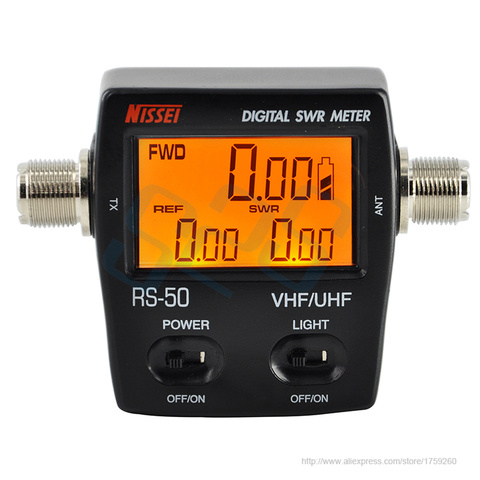 RS-50 Digital SWR / Watt Meter NISSEI 125-525MHz UHF/VHF M Type Connector for TYT Baofeng LED Screen Radio Power Counter ► Photo 1/4