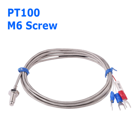 M6 Screw Type PT100 RTD Resistance Temperature Detector Thermal Sensor 3 Wires Cable for Boiler Oven Temperature Controller ► Photo 1/1