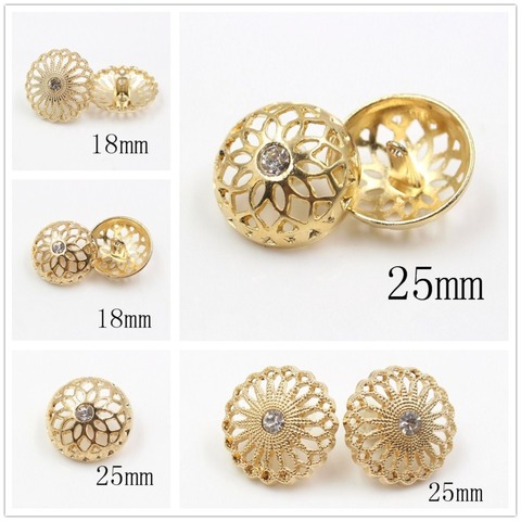 10pcs/lot Hollow Style metal buttons Gold for clothing sweater coat decoration shirt buttons accessories DIY JS-0278 ► Photo 1/6