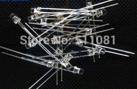 100pcs clear 3mm LED. white TO blue Ultra Bright ( red green yellow blue ► Photo 1/1