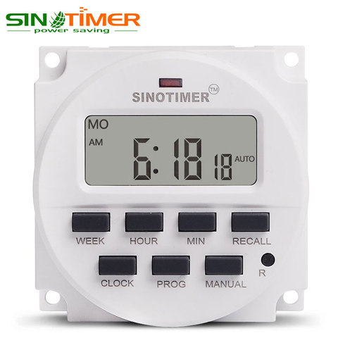 Big LCD Display Timer 6V 9V 12V 24V DC AC 7 Day Weekly Programmable Time Switch Relay Control for LED Light or Solar Application ► Photo 1/6