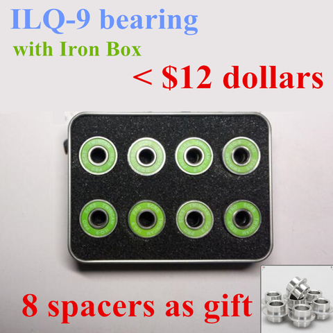 16 pieces Inline Skates Bearing Durable ILQ-9 Pro Dual Line Roller Skate Shoes Skateboard High Speed Skating 608 Box Case Spacer ► Photo 1/6