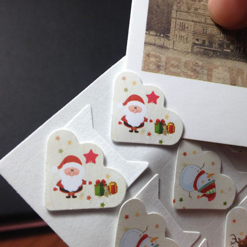 120 pcs/lot 5 sheets DIY Christmas elk Snowman Paper Stickers for Photo Albums Excellent Handwork Frame Decoration Scrapbooking ► Photo 1/5