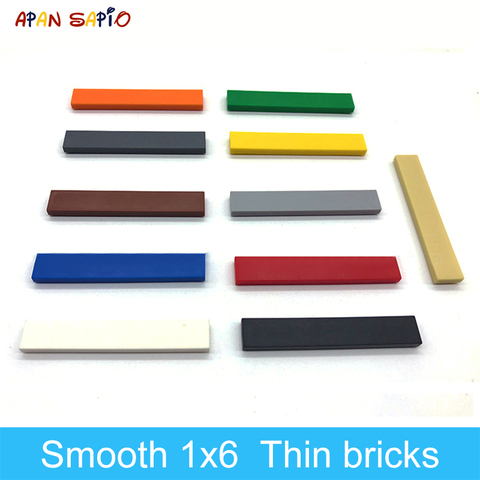 90pcs DIY Building Blocks Figure Bricks Smooth 1x6 11Colors Educational Creative Size Compatible With lego Toys for Children ► Photo 1/6