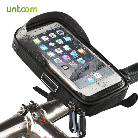 Untoom 6.0 inch Waterproof Bicycle Phone Holder Bike Motorcycle Handlebar Cell Phone Stand Mount for iPhone Samsung Xiaomi Redmi ► Photo 1/6