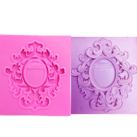 M0986 DIY Lace Flower Vine Pattern Silicone Cake Mold Frame Fondant Cake Decorating tools Silicone Chocolate Candy Mould ► Photo 1/6