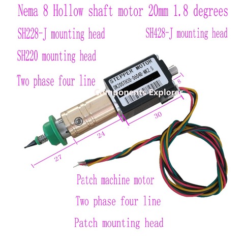 Nema8 Hollow Shaft Stepper Motors,Hybird 2,Phase 0.8A 1.8 4 Wire,Length 30mm for SMT Machanie OK20STH30-0604B-NK2.5-12 ► Photo 1/4