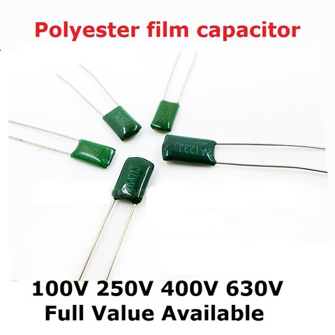 50PCS 100V 2A273J 2A333J 2A393J 2A473J 2A103J 2A153J 2A223J 2A123J 10/0.0/15/22/12/27/33/39/47/UF/NF Polyester film capacitor ► Photo 1/1