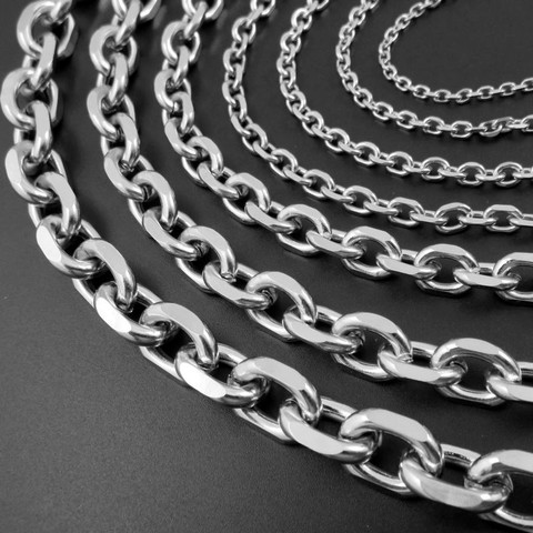 Customizes 2/3/4/7/10/11mm Stainless Steel Cross O Chain Stainless Stele Rolo Necklace For Man Women, Fashion Christmas Jewelry ► Photo 1/4