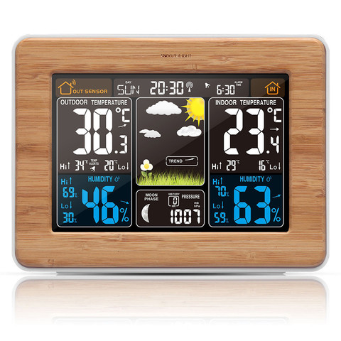 Wireless Weather Station Color Forecast With Alert Temperature Humidity Barometer Alarm Moon Phase Colorful Weather Forecast ► Photo 1/1