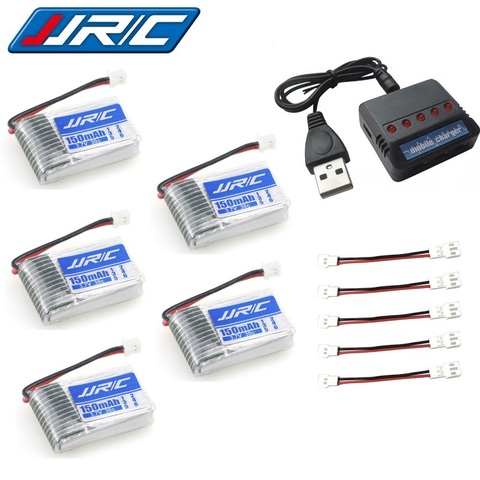Original JJRC H20 battery 3.7V 150mAh For JJRC H20 Syma S8 M67 U839 RC Quadcopter Parts 3.7V Lipo Battery and Charger (5 IN 1) ► Photo 1/6