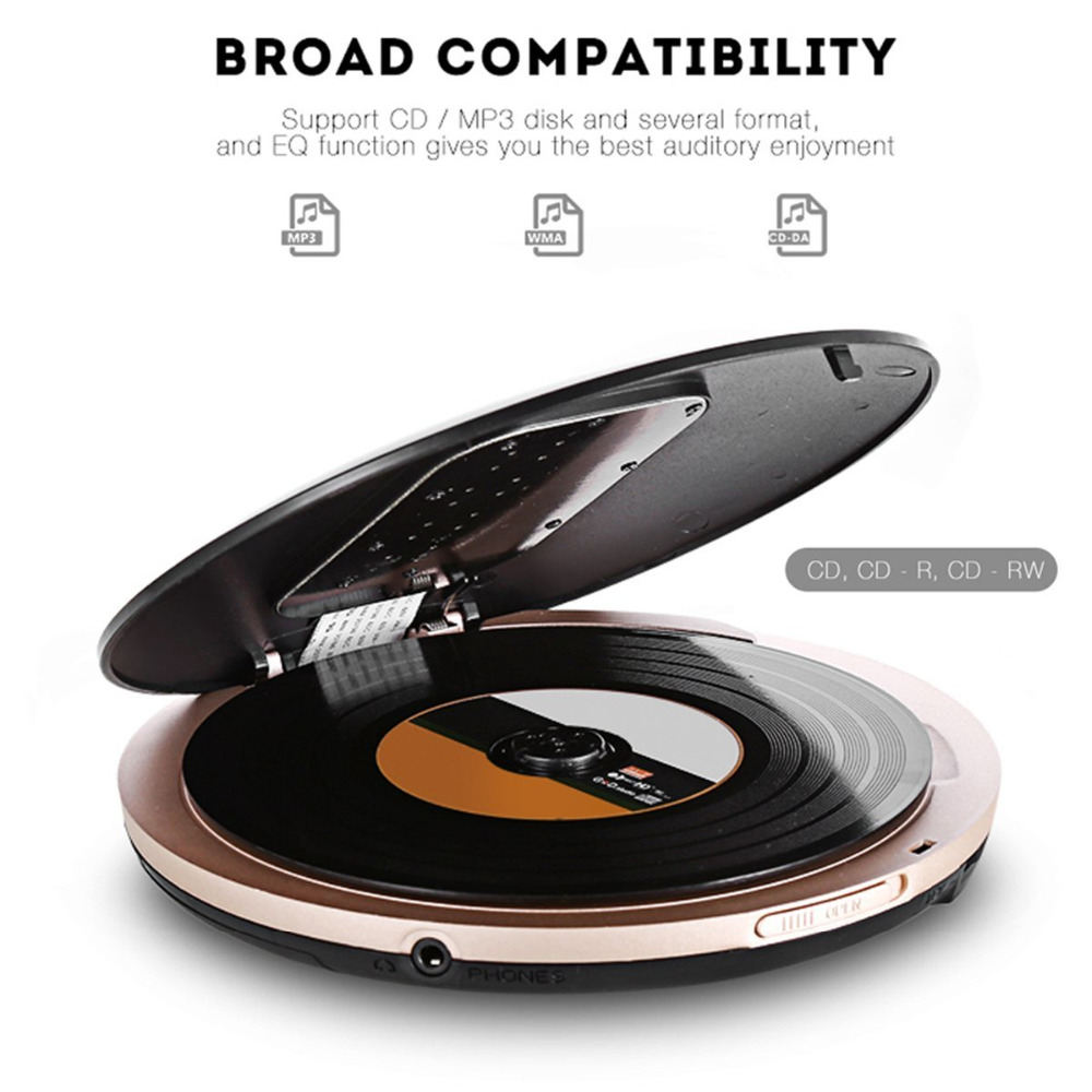 portable cd player with speakers and headphone jack
