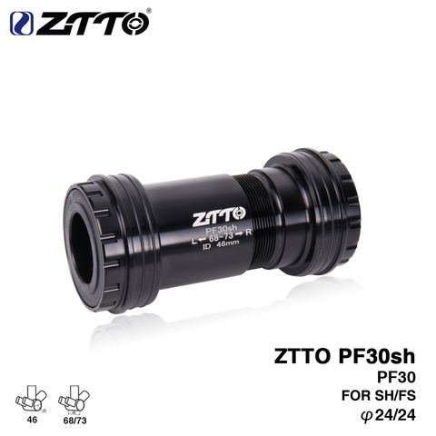 ZTTO PF30sh PF30 24 Adapter bicycle Press Fit Bottom Brackets Axle for MTB Road bike Parts Prowheel 24mm Crankset chainset ► Photo 1/6