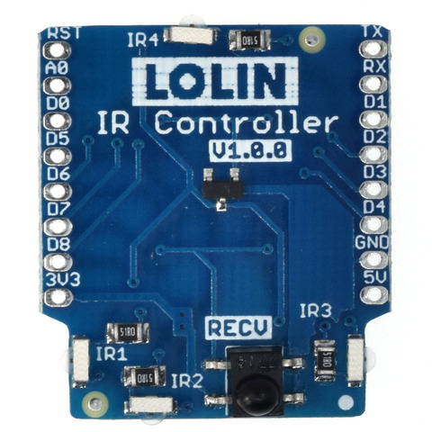 IR Controller Shield V1.0.0 for LOLIN D1 mini Infrared sensors 4x 940nm emitter 1x 38kHz receiver ► Photo 1/3